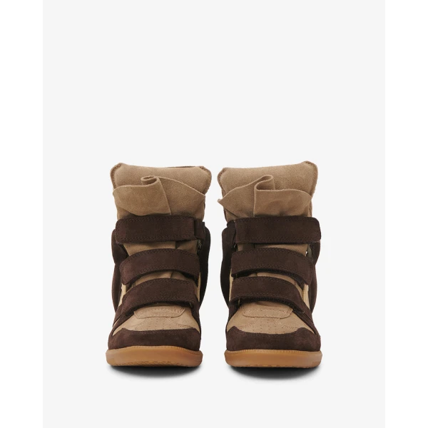 Isabel Marant Bekett Sneakers in Chocolate and Sand Brown | Sneakers | Coveti