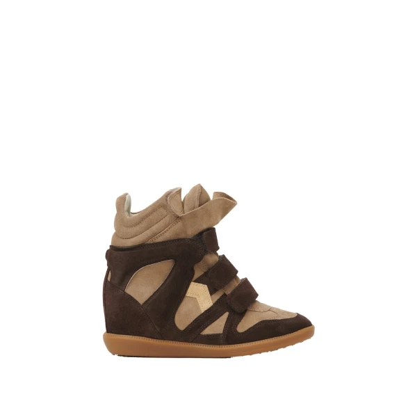 Isabel Marant Bekett Sneakers in Chocolate and Sand Brown | Women | Coveti