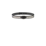 Isabel Marant Belja Leather Belt in Black and Silver | Women | Coveti