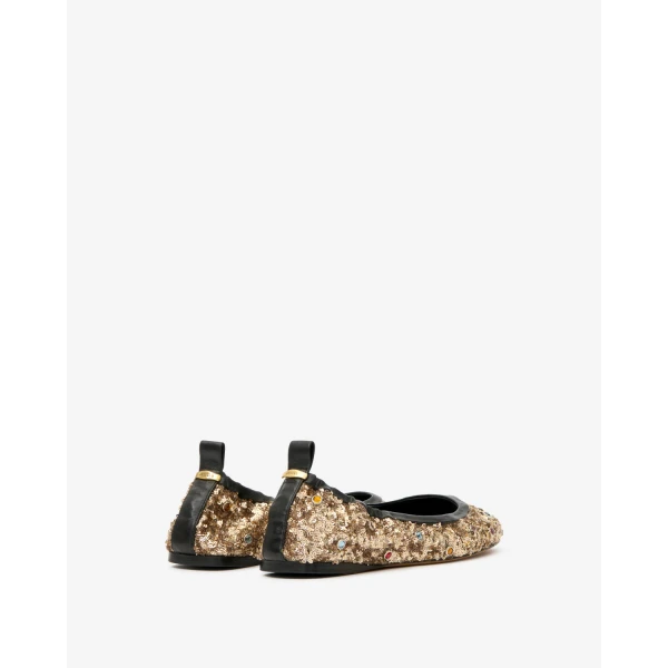 Isabel Marant Belna Ballet Flats in Light Gold | Flats | Coveti