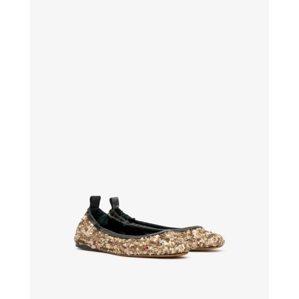 Isabel Marant Belna Ballet Flats in Light Gold | Flats | Coveti