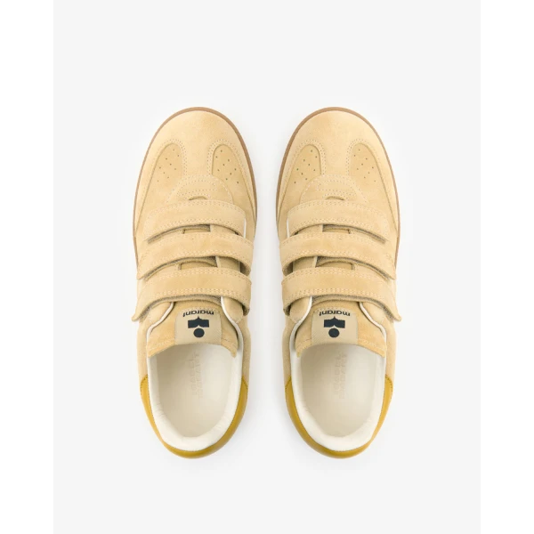 Isabel Marant Beth Sneakers in Beige and Golden Yellow | Sneakers | Coveti