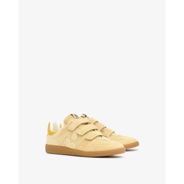 Isabel Marant Beth Sneakers in Beige and Golden Yellow | Sneakers | Coveti