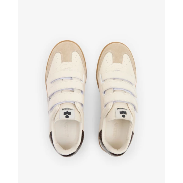 Isabel Marant Beth Sneakers in Chalk and Mocha | Sneakers | Coveti