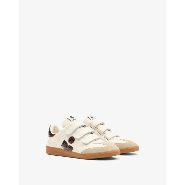 Isabel Marant Beth Sneakers in Chalk and Mocha | Sneakers | Coveti
