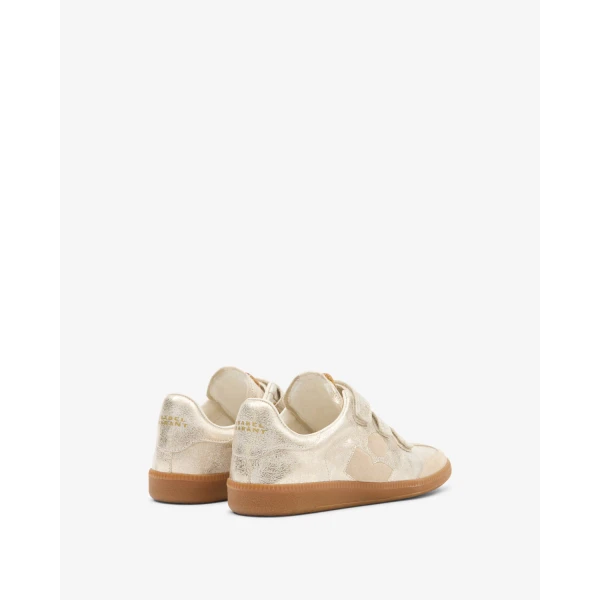 Isabel Marant Beth Sneakers in Light Gold and Light Blue | Sneakers | Coveti