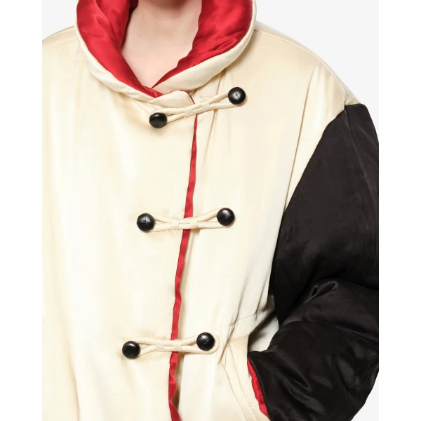 Isabel Marant Bleza Silk Coat in Champagne | Coats | Coveti