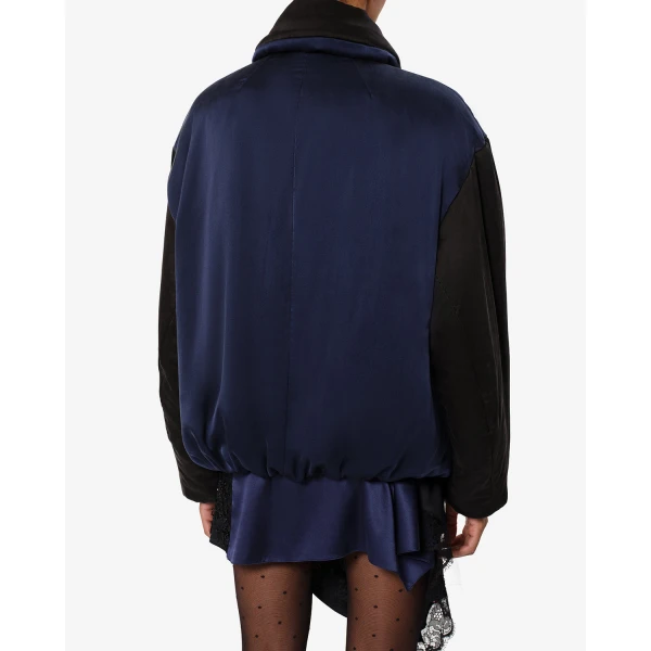 Isabel Marant Bleza Silk Coat in Midnight | Coats | Coveti