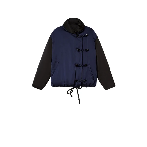 Isabel Marant Bleza Silk Coat in Midnight | Women | Coveti