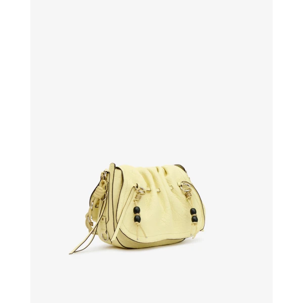 Isabel Marant Bolton Bag in Grained Leather, Butter | Shoulder & Crossbody Bags | Coveti