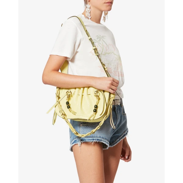 Isabel Marant Bolton Bag in Grained Leather, Butter | Shoulder & Crossbody Bags | Coveti