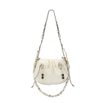 Isabel Marant Bolton Bag in Grained Leather, Chalk | Women | Coveti