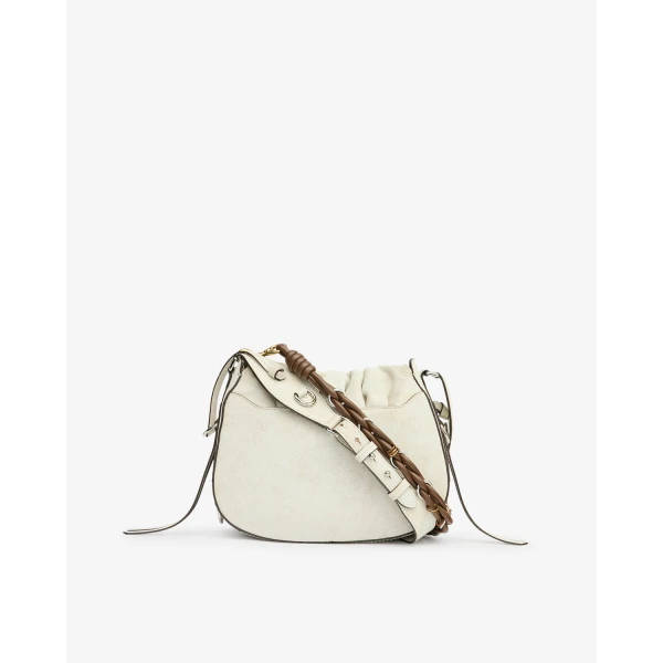 Isabel Marant Bolton Bag in Suede Leather, Chalk | Shoulder & Crossbody Bags | Coveti