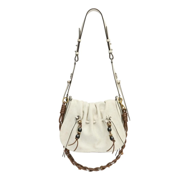 Isabel Marant Bolton Bag in Suede Leather, Chalk | Women | Coveti