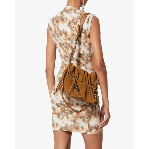 Isabel Marant Bolton Bag in Suede Leather, Cognac | Shoulder & Crossbody Bags | Coveti