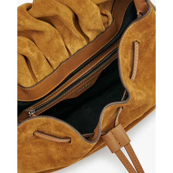 Isabel Marant Bolton Bag in Suede Leather, Cognac | Shoulder & Crossbody Bags | Coveti