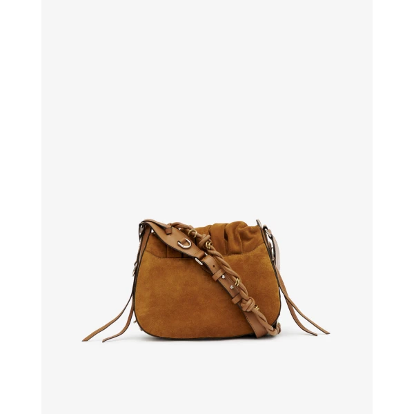 Isabel Marant Bolton Bag in Suede Leather, Cognac | Shoulder & Crossbody Bags | Coveti