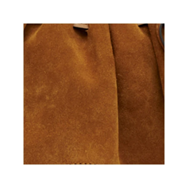 Isabel Marant Bolton Bag in Suede Leather, Cognac | Shoulder & Crossbody Bags | Coveti