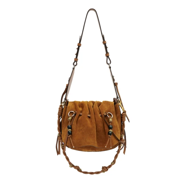 Bolton Bag in Suede Leather, Cognac