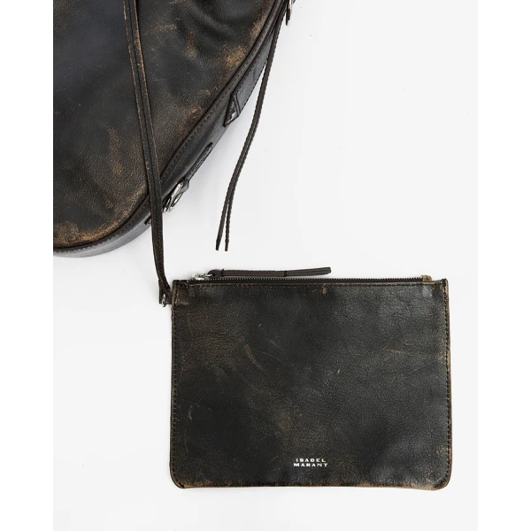 Isabel Marant Bolton Hobo Bag in Leather, Vintage Brown | Shoulder & Crossbody Bags | Coveti