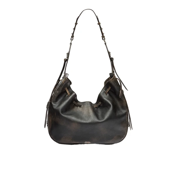 Bolton Hobo Bag in Leather, Vintage Brown