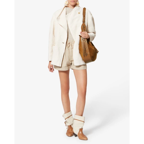 Isabel Marant Bolton Hobo Bag in Suede Leather, Cognac | Shoulder & Crossbody Bags | Coveti