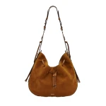 Isabel Marant Bolton Hobo Bag in Suede Leather, Cognac | Women | Coveti