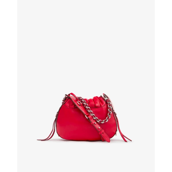 Isabel Marant Bolton Leather Bag in Scarlet Red | Shoulder & Crossbody Bags | Coveti