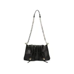 Isabel Marant Bolton Pouch Bag in Leather, Black and Silver | Women | Coveti