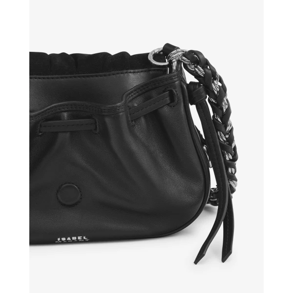 Isabel Marant Bolton XS Leather Bag in Black | Shoulder & Crossbody Bags | Coveti