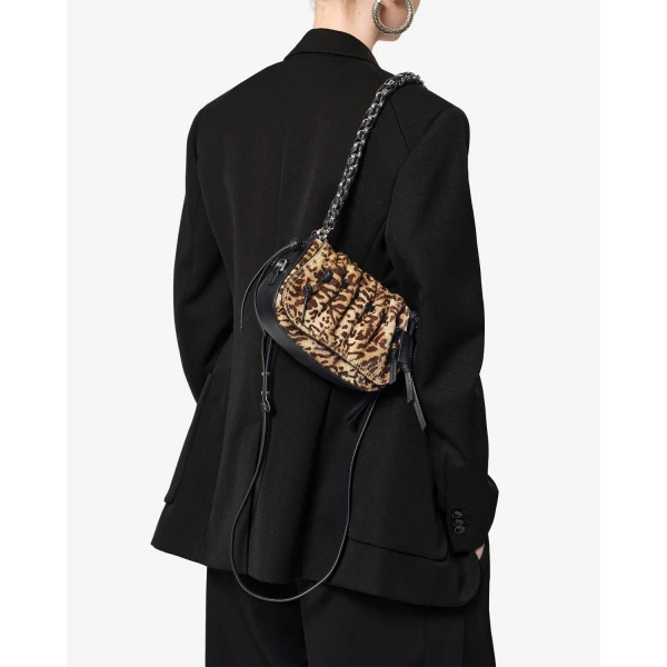 Isabel Marant Bolton XS Leather Bag in Fauve | Shoulder & Crossbody Bags | Coveti