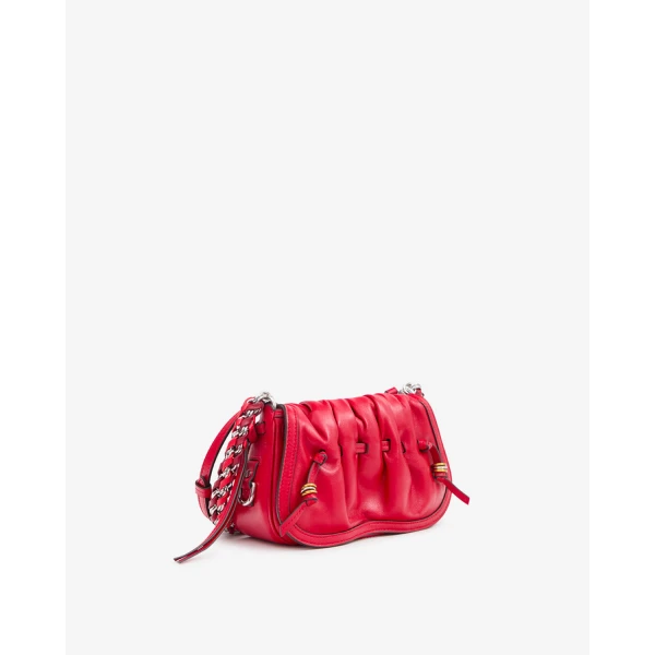 Isabel Marant Bolton XS Leather Bag in Scarlet Red | Shoulder & Crossbody Bags | Coveti