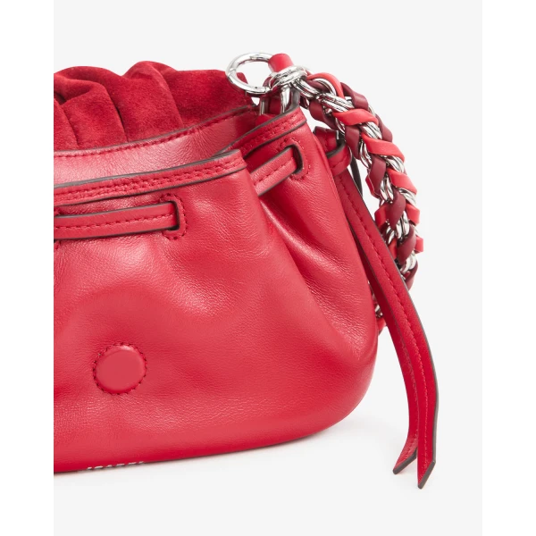 Isabel Marant Bolton XS Leather Bag in Scarlet Red | Shoulder & Crossbody Bags | Coveti