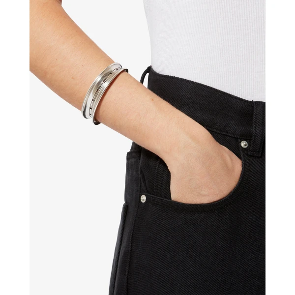 Isabel Marant Byrne Openwork Bangle in Silver | Bracelets | Coveti