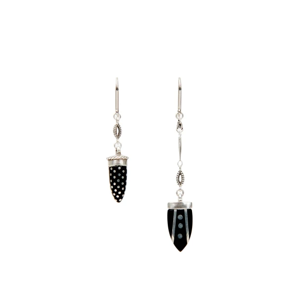 Isabel Marant Cala Earrings in Black and Silver | Women | Coveti