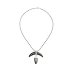 Isabel Marant Cala Necklace in Black and Silver | Women | Coveti