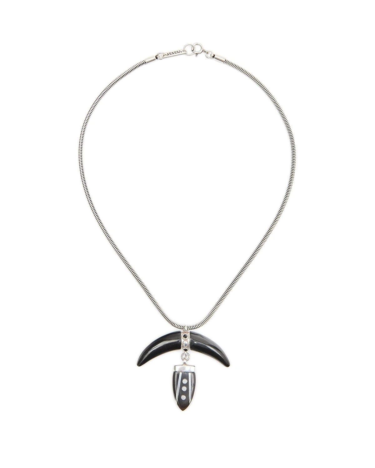 Isabel Marant Cala Necklace in Black and Silver Isabel Marant Cala Necklace in Black and Silver | Women | Coveti