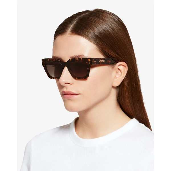 Isabel Marant Carmy Sunglasses in Havana and Brown Shaded | Sunglasses | Coveti