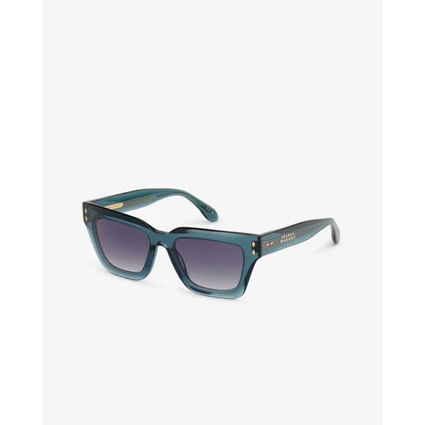 Isabel Marant Carmy Sunglasses in Teal and Dark Grey Shade | Sunglasses | Coveti