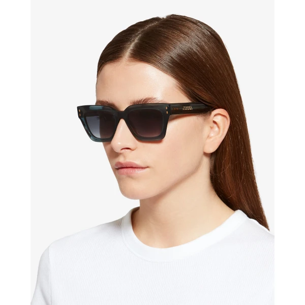 Isabel Marant Carmy Sunglasses in Teal and Dark Grey Shade | Sunglasses | Coveti