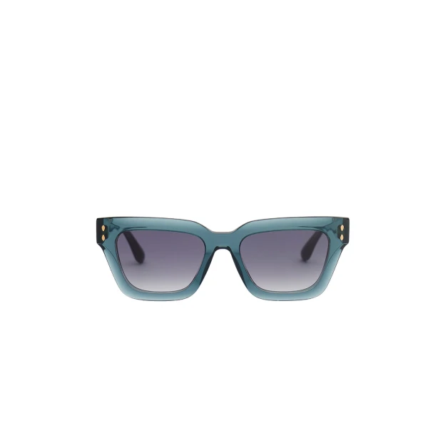 Carmy Sunglasses in Teal and Dark Grey Shade