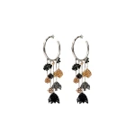 Isabel Marant Catalina Hoop Earrings in Anthracite and Silver | Women | Coveti