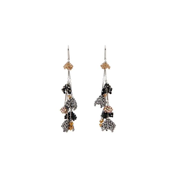 Isabel Marant Catalina Tassel Earrings in Anthracite and Silver | Women | Coveti