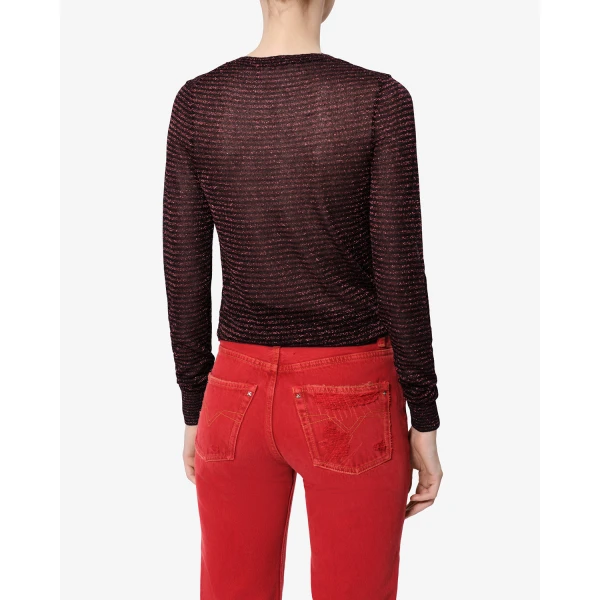 Isabel Marant Cenaya Sweater in Black and Red | Sweaters | Coveti