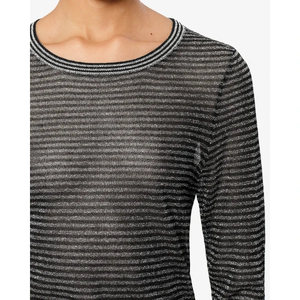 Isabel Marant Cenaya Sweater in Black and Silver | Sweaters | Coveti