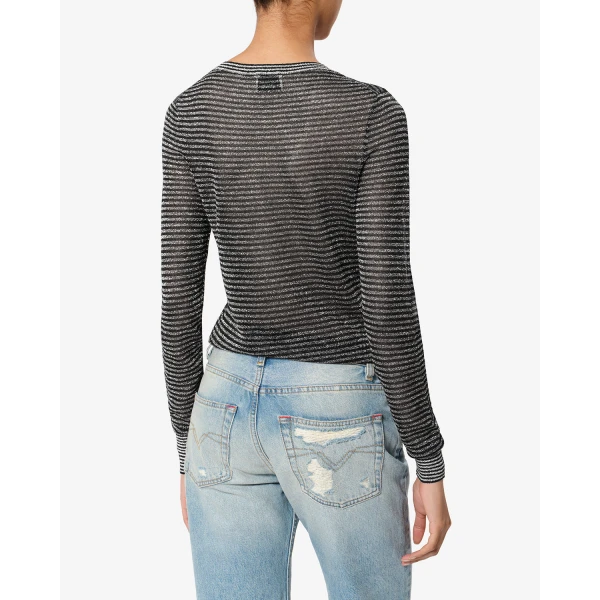 Isabel Marant Cenaya Sweater in Black and Silver | Sweaters | Coveti