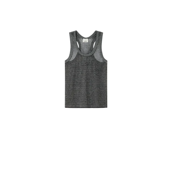 Cevara Tank Top in Black and Silver