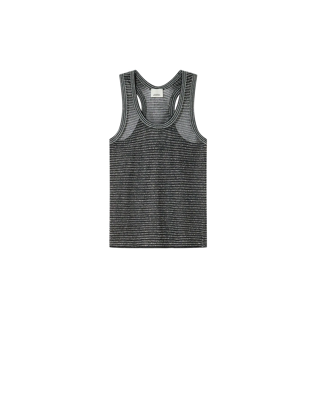 Isabel Marant Cevara Tank Top in Black and Silver Isabel Marant Cevara Tank Top in Black and Silver | Women | Coveti