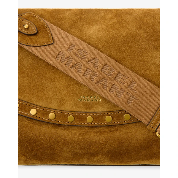 Isabel Marant Chany M Suede Bag in Cognac | Shoulder & Crossbody Bags | Coveti