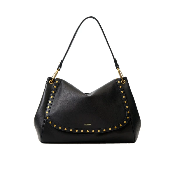 Isabel Marant Chany XL Leather Bag in Black | Women | Coveti